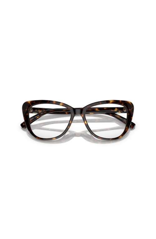 Ralph Lauren 52mm Cat Eye Optical Glasses In Black