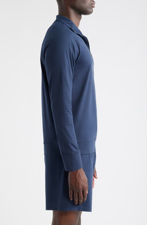 Zella Live In Performance Quarter Zip Pullover In Blue