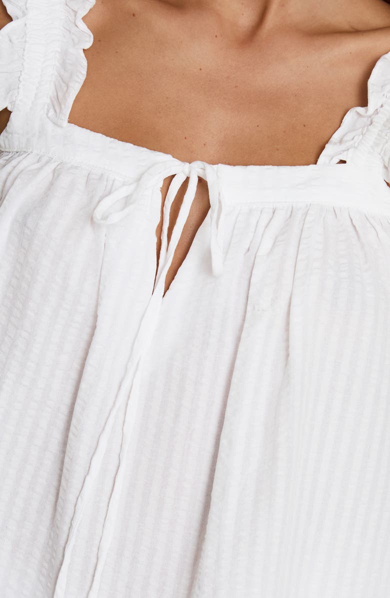 Princess Polly Santabelle Frill Strap Tank, Alternate, color, White