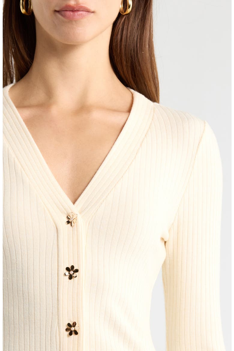 McKenzie V-Neck Cardigan, Alternate, color, CREAM