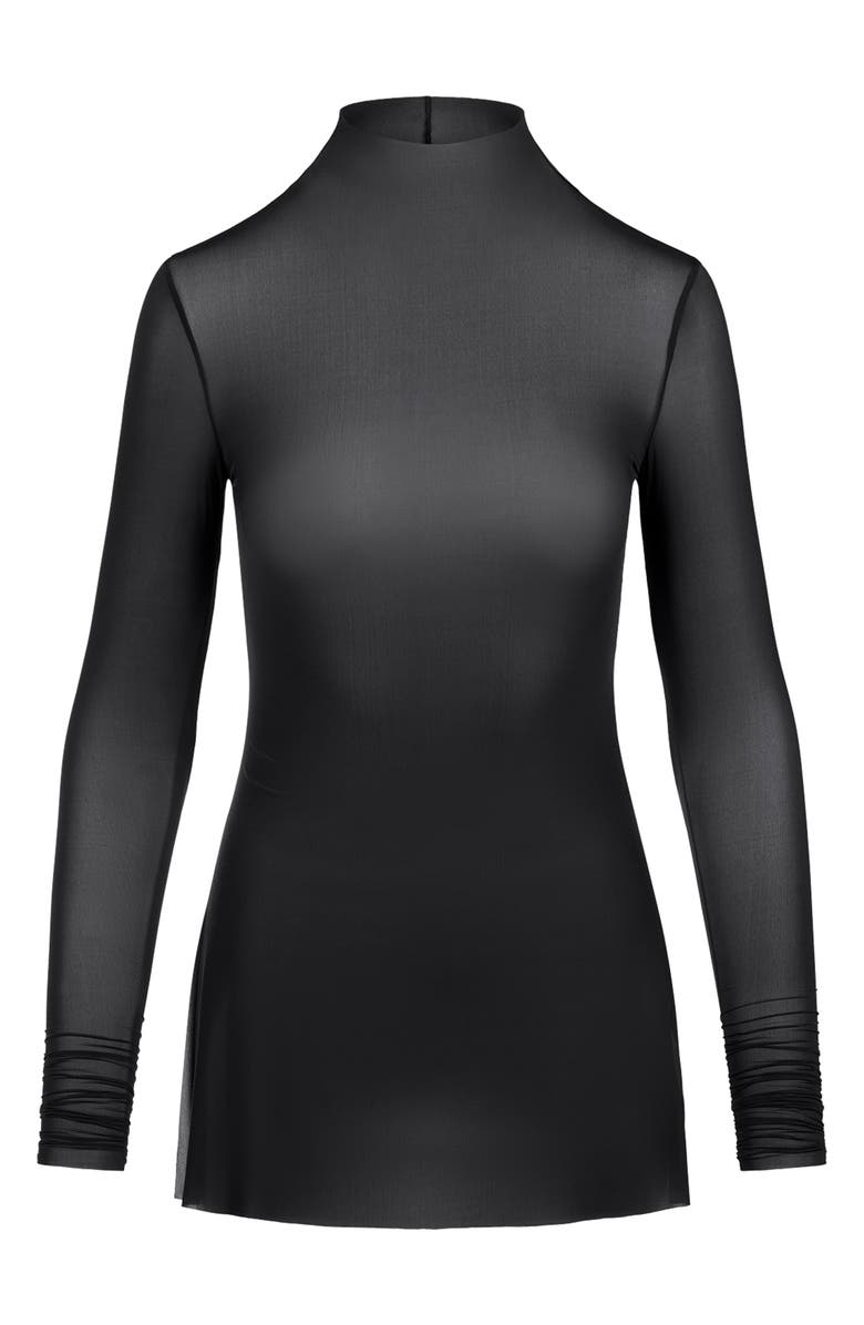 SKIMS Milky Sheer Tunic, Alternate, color, Obsidian