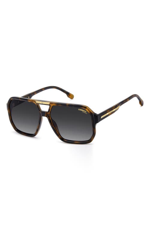 Carrera Eyewear Victory 'c' 60mm Double Bridge Gradient Square Sunglasses In Gray