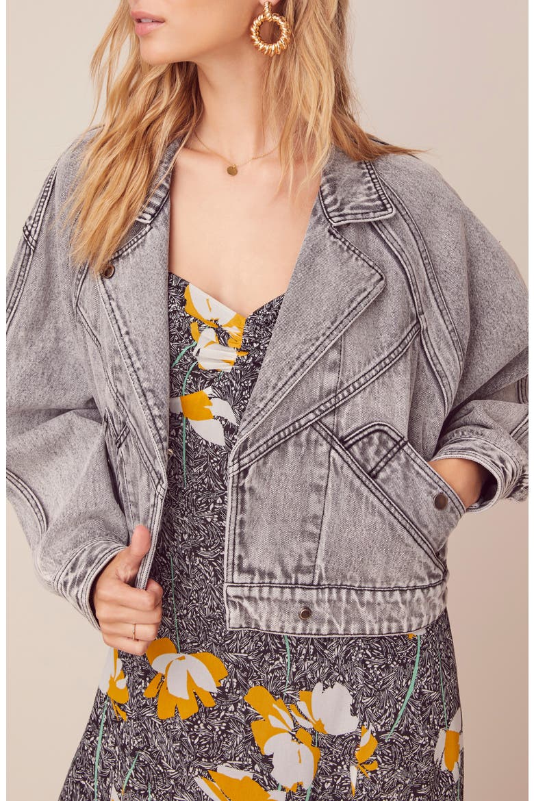 the Label Etienne Denim Jacket, Alternate, color, ASPHALT