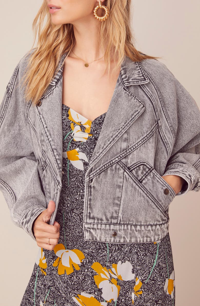 ASTR the Label Etienne Denim Jacket, Alternate, color,