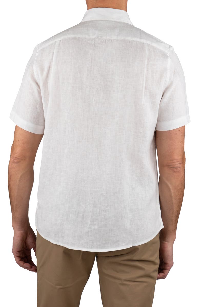 Tailor Vintage Short Sleeve Linen Button-Down Shirt, Alternate, color, 
