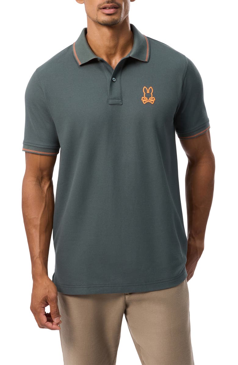 Psycho Bunny Stanwood Pima Cotton Piqué Polo, Main, color, 