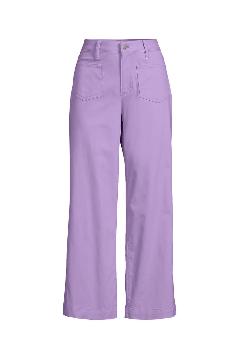 High Rise Patch Pocket Chino Crop Pants, Alternate, color, Lilac Petal