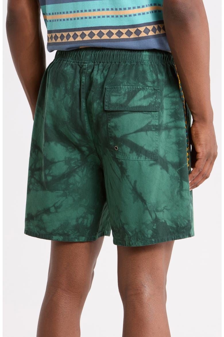 Cortez Print Drawstring Shorts, Alternate, color, FIR