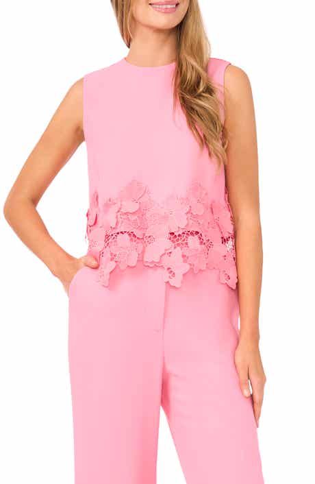 Issa Lace Trim Shell Top