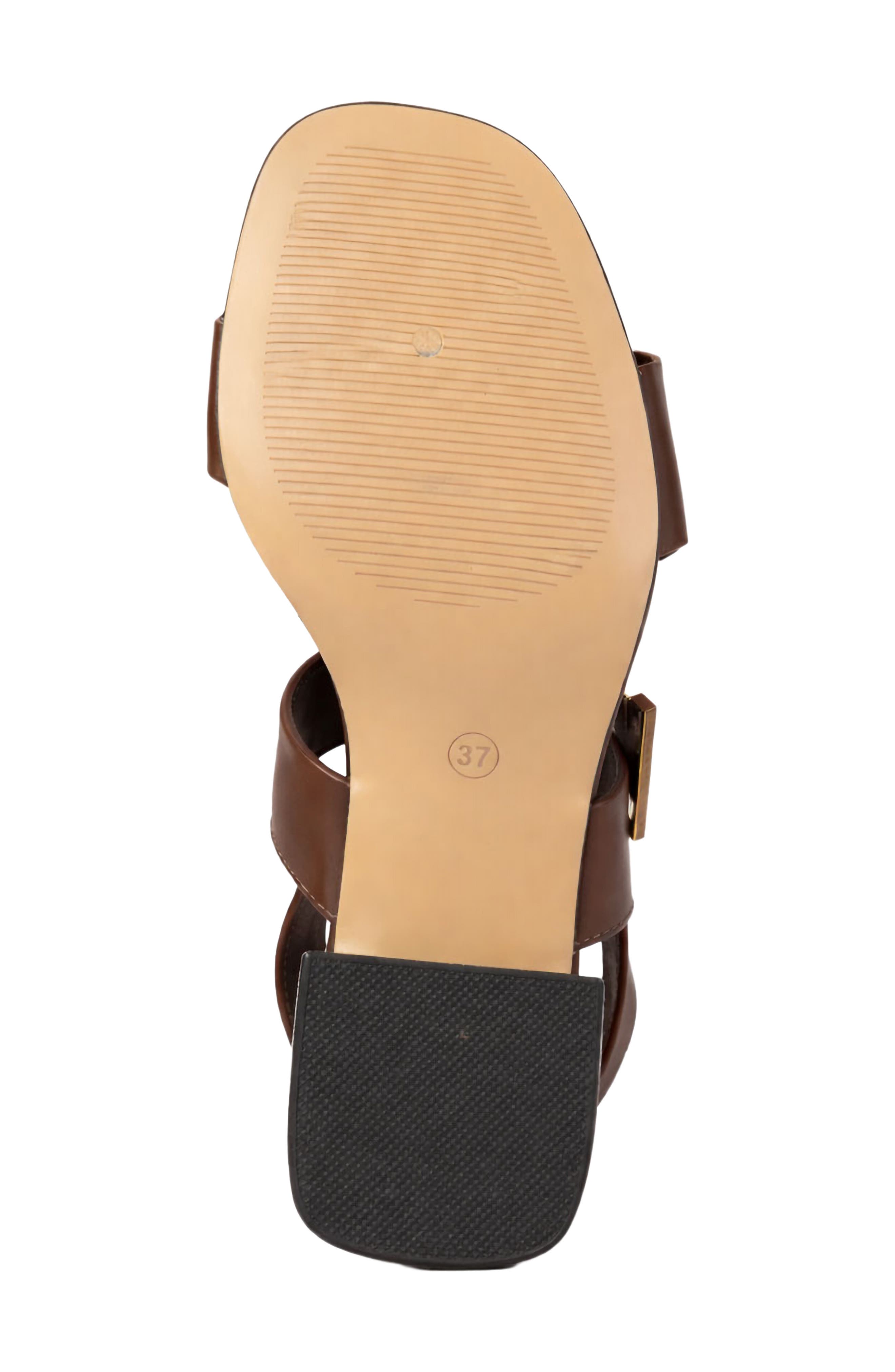 AquaDiva Leather Sandal, Alternate, color, Chocolate