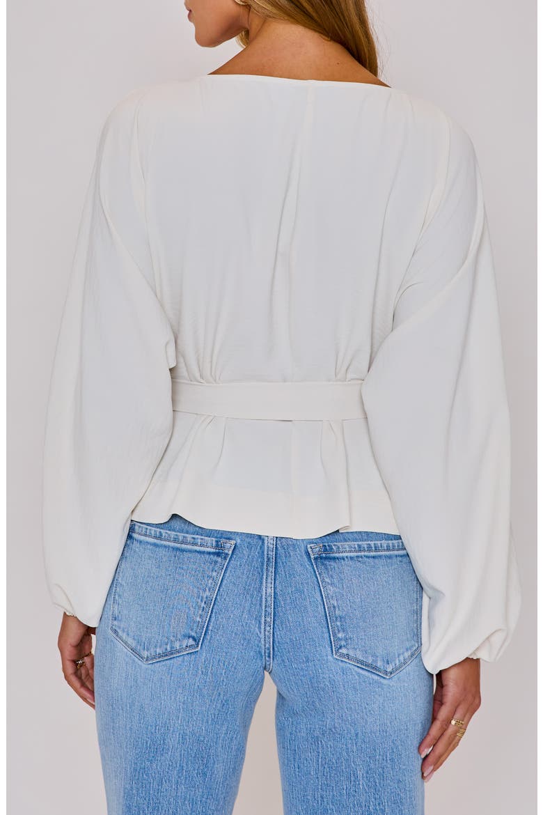 Lydia Tie Waist Top, Alternate, color, CREAM