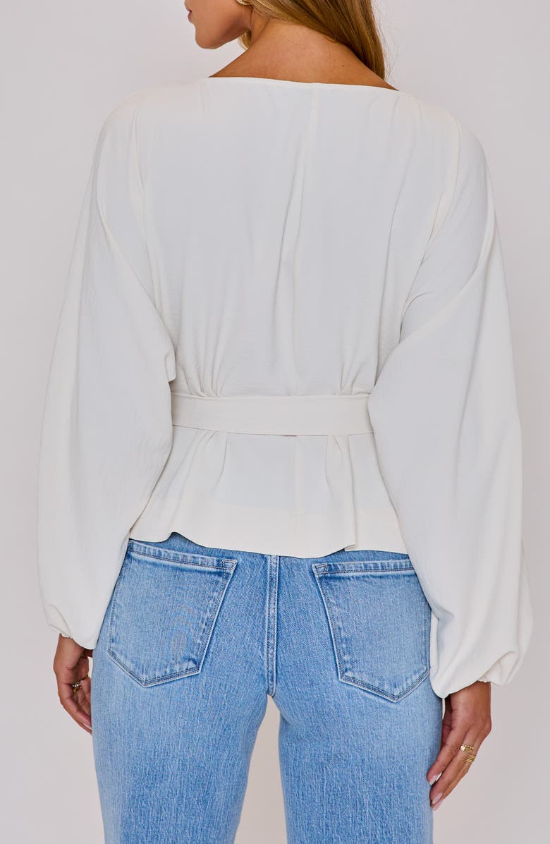 VICI Collection Lydia Tie Waist Top, Alternate, color, Cream