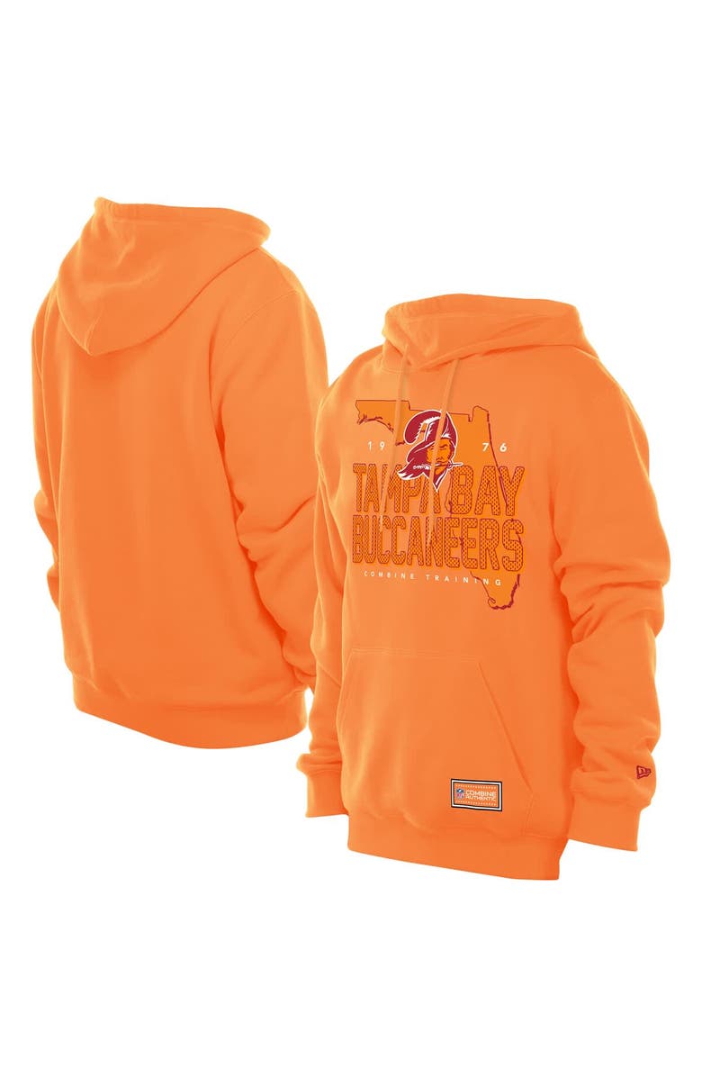 New Era Men's New Era Orange Tampa Bay Buccaneers Combine Authentic Local State Throwback Hoodie, Main, color,