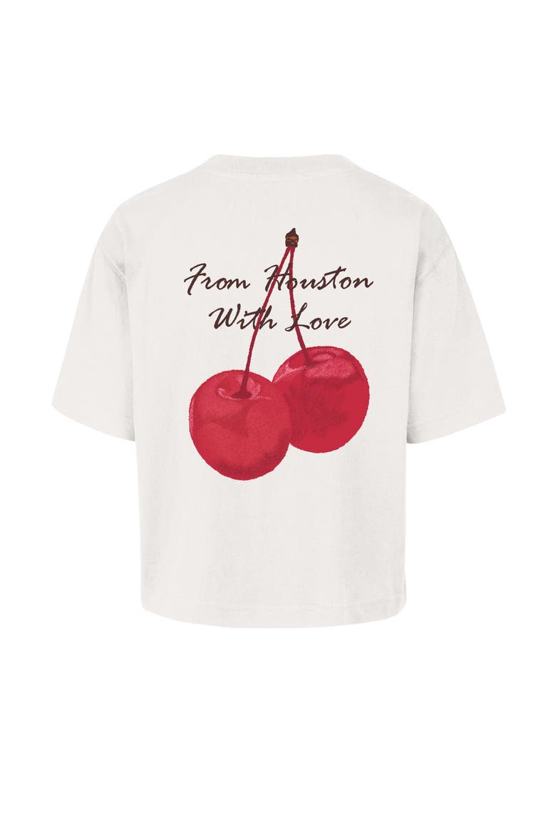 Women's '47  Cream Houston Rockets Love Letter Reed City T-Shirt, Alternate, color, Cream