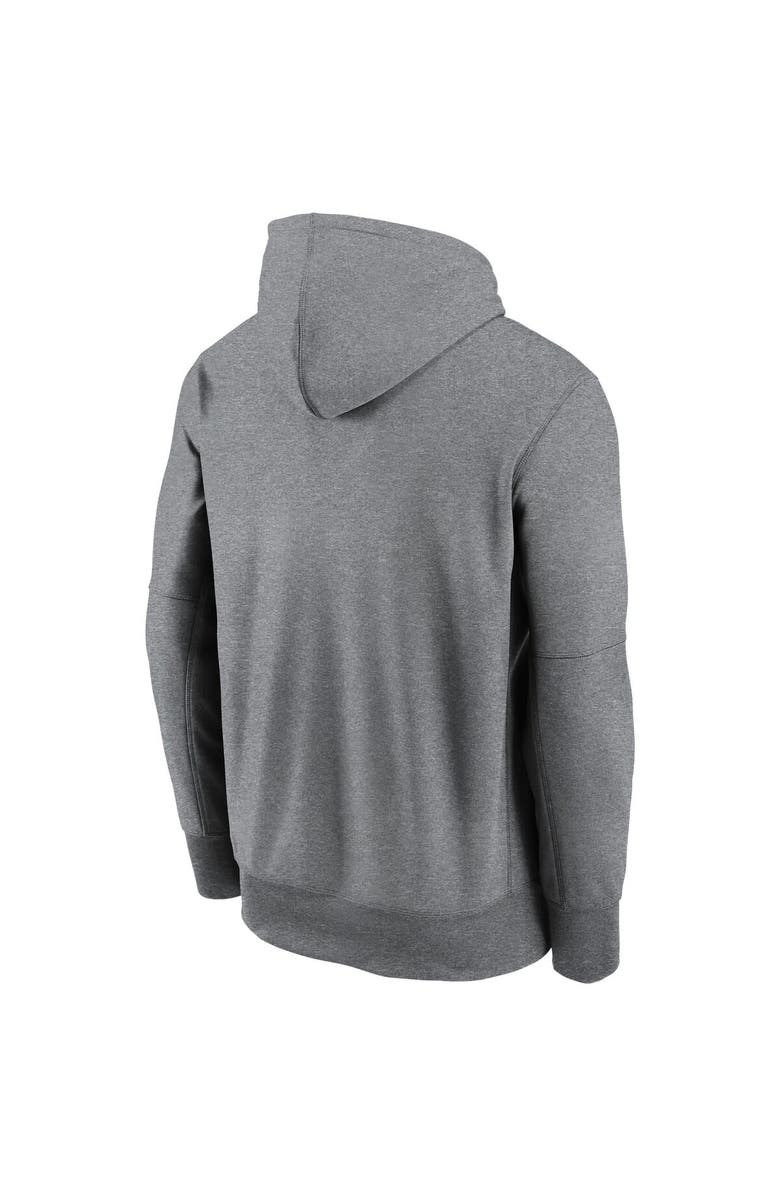 Nike Men's Nike Heathered Charcoal Chicago Bears Fan Gear Primary Logo Therma Performance Pullover Hoodie, Alternate, color, 