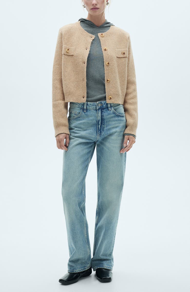 MANGO Rib Stitch Cardigan, Alternate, color, 