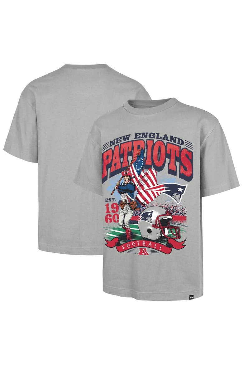Men's '47  Gray New England Patriots Regional Foundation T-Shirt, Main, color, Gray