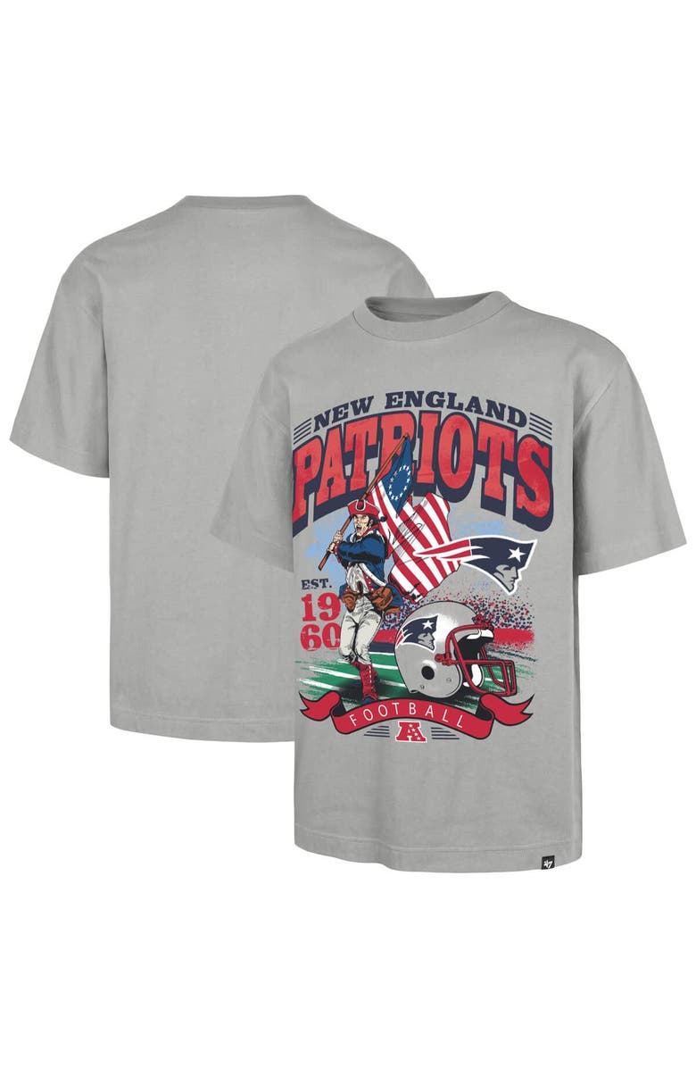 '47 Men's '47 Gray New England Patriots Regional Foundation T-Shirt, Main, color, Gray