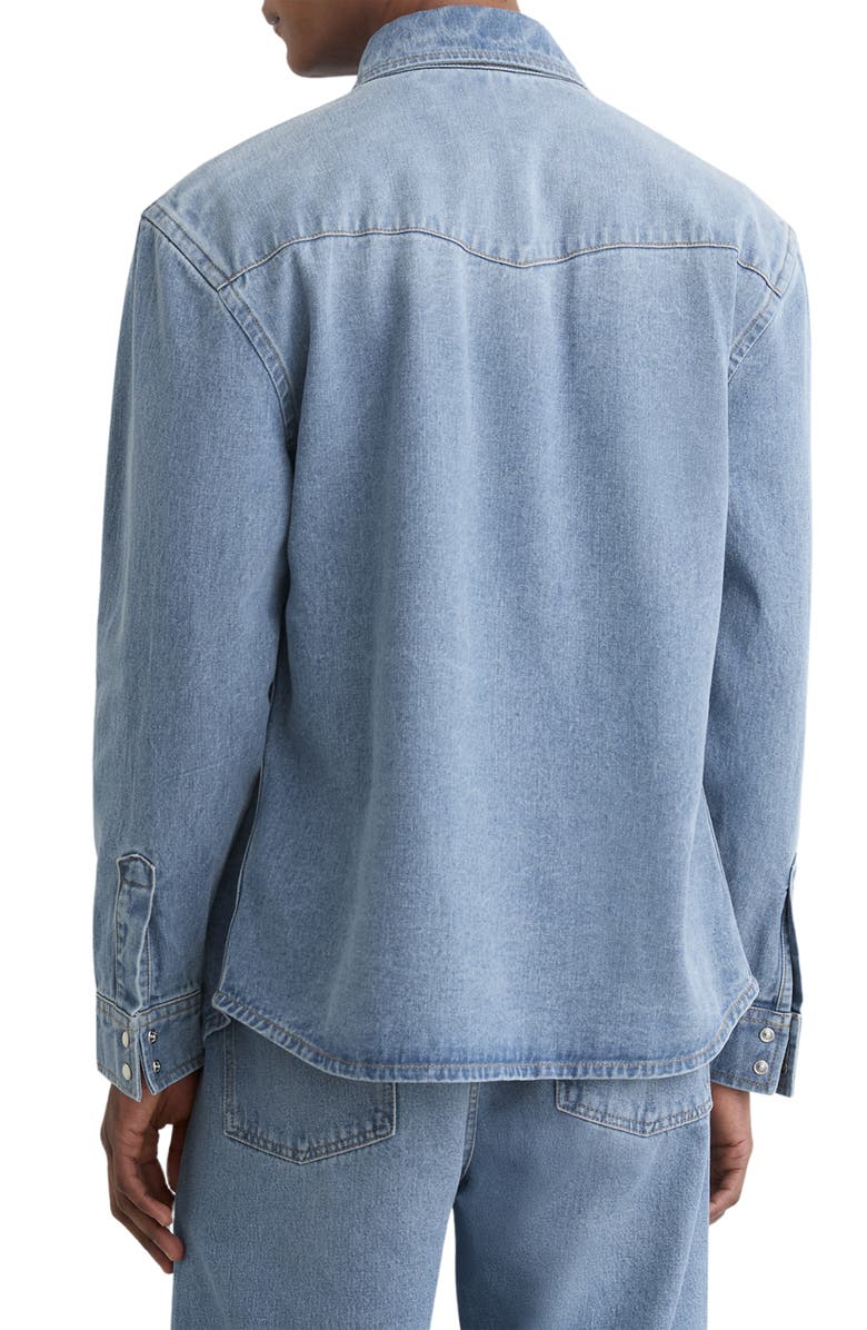 Reiss Finley Snap-Up Western Shirt, Alternate, color, Washed Blue