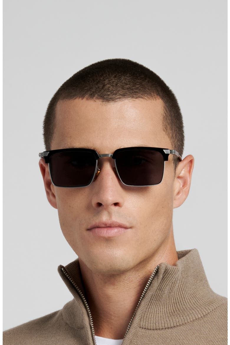 DB 1227/G/S/US 54mm Rectangular Sunglasses, Alternate, color, BLACK RUTHENIUM/ GREY AR