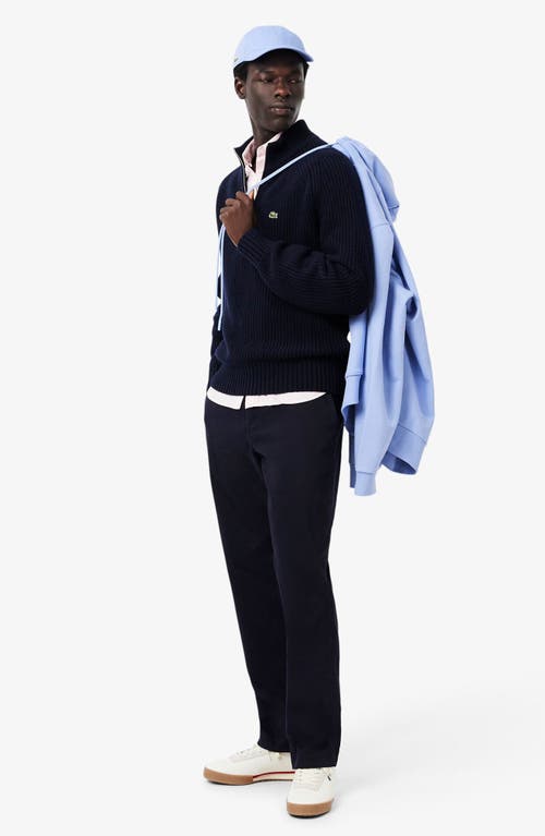 Lacoste Essential Cotton Twill Baseball Cap In Blue