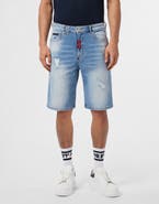 PHILIPP PLEIN Denim Formentera Shorts Basic Men