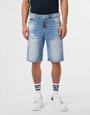 PHILIPP PLEIN Denim Formentera Shorts Basic Men