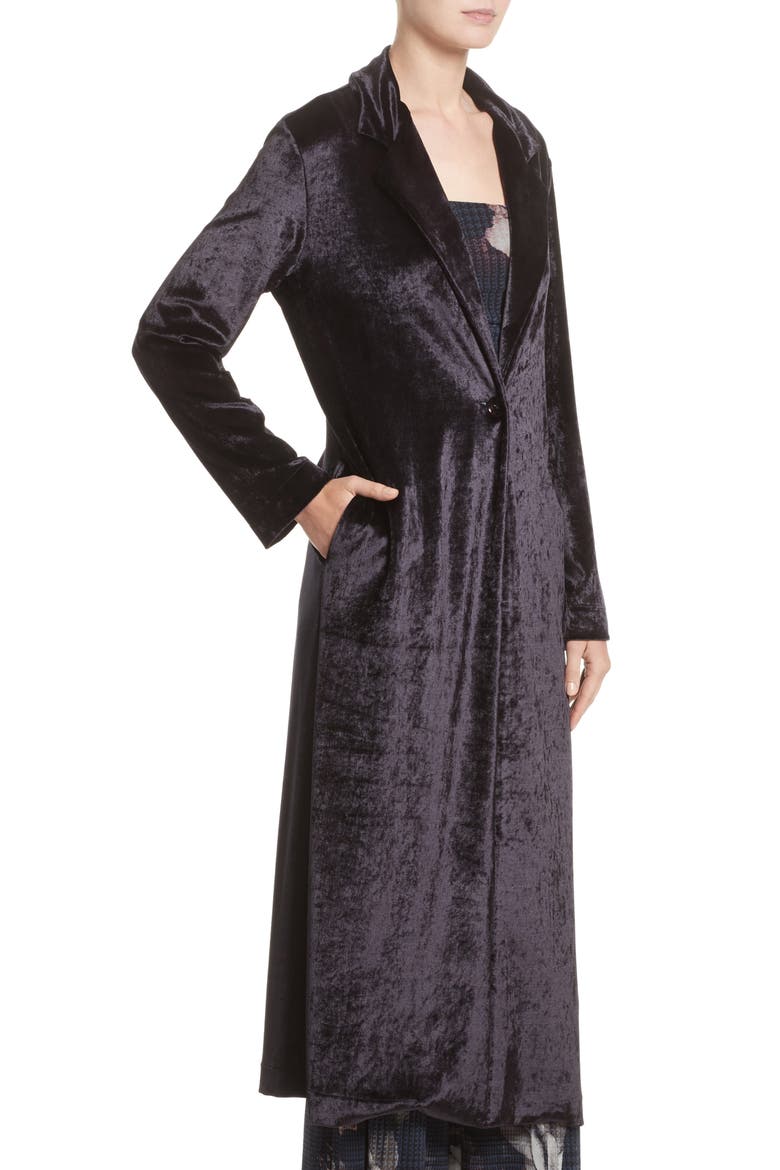 Velvet Duster, Alternate, color, BLACK