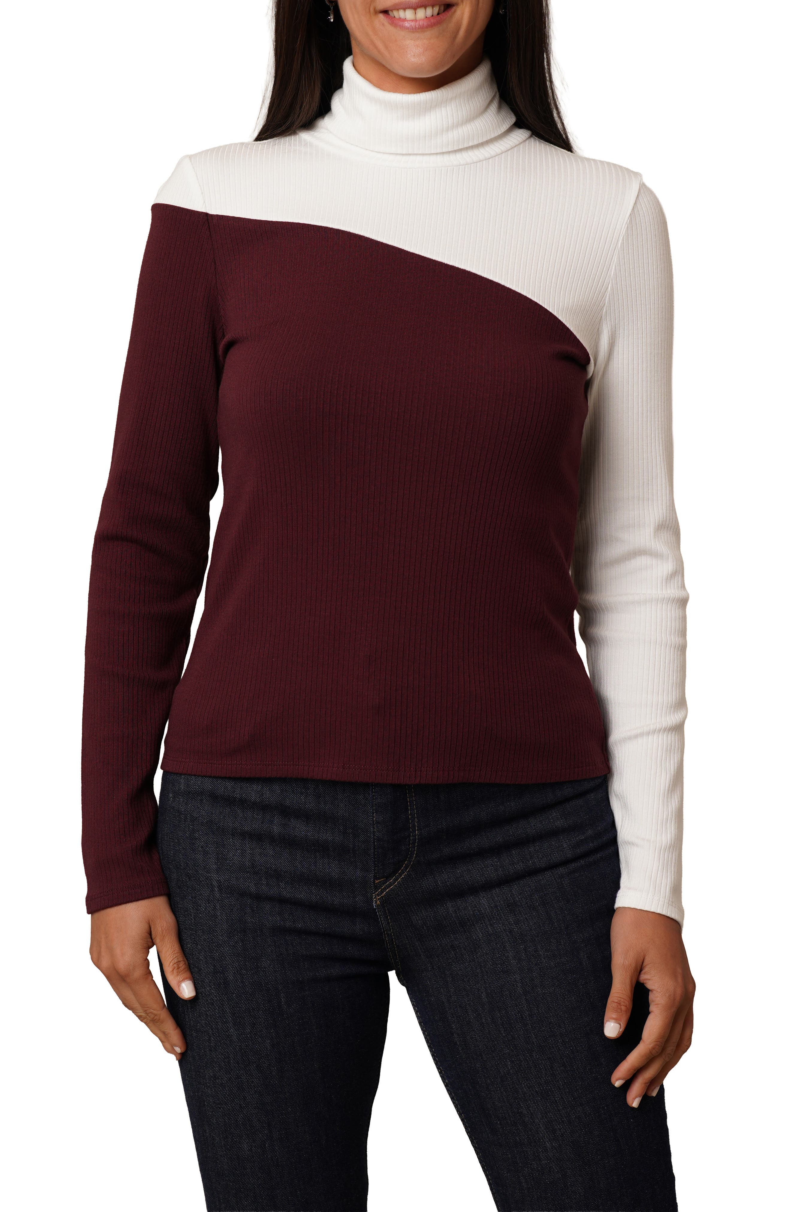 CYRUS Colorblock Rib Knit Top