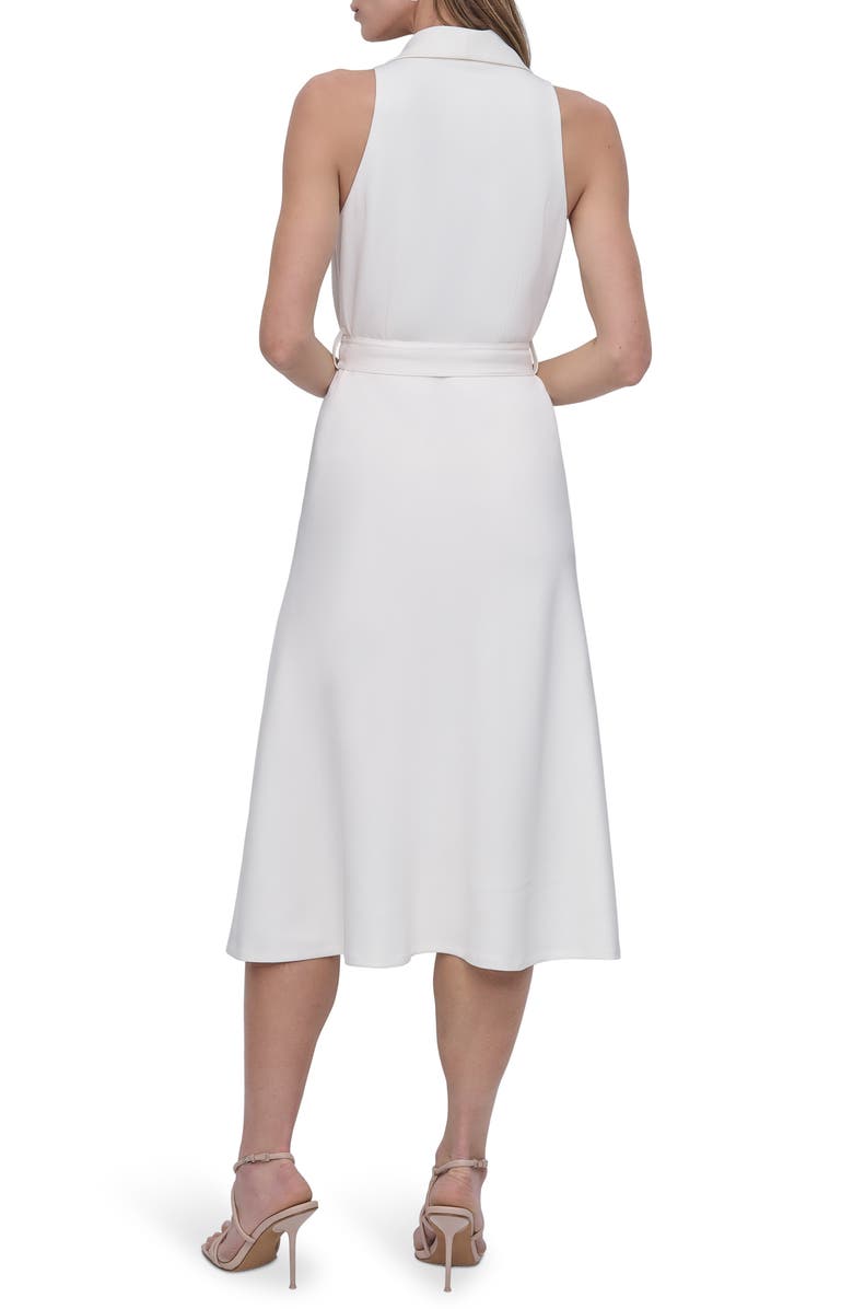 DKNY Salon Stretch Fit & Flare Dress, Alternate, color, Ivory