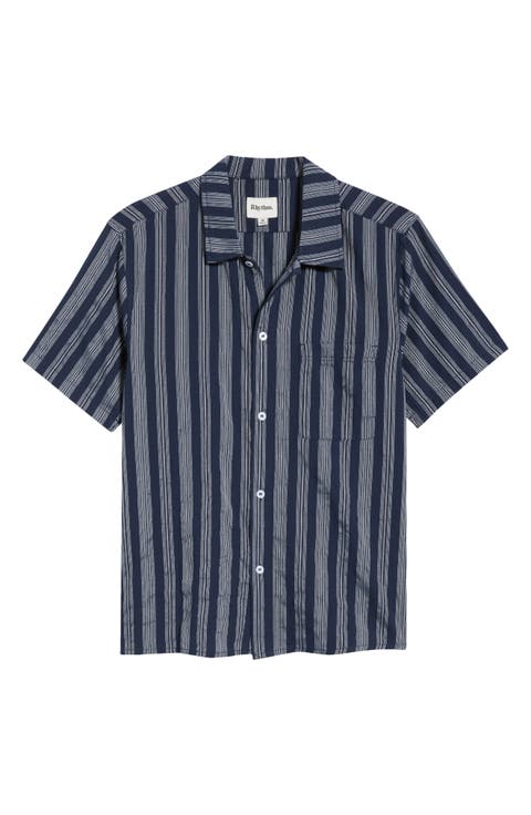 Harbor Stripe Button-Up Shirt