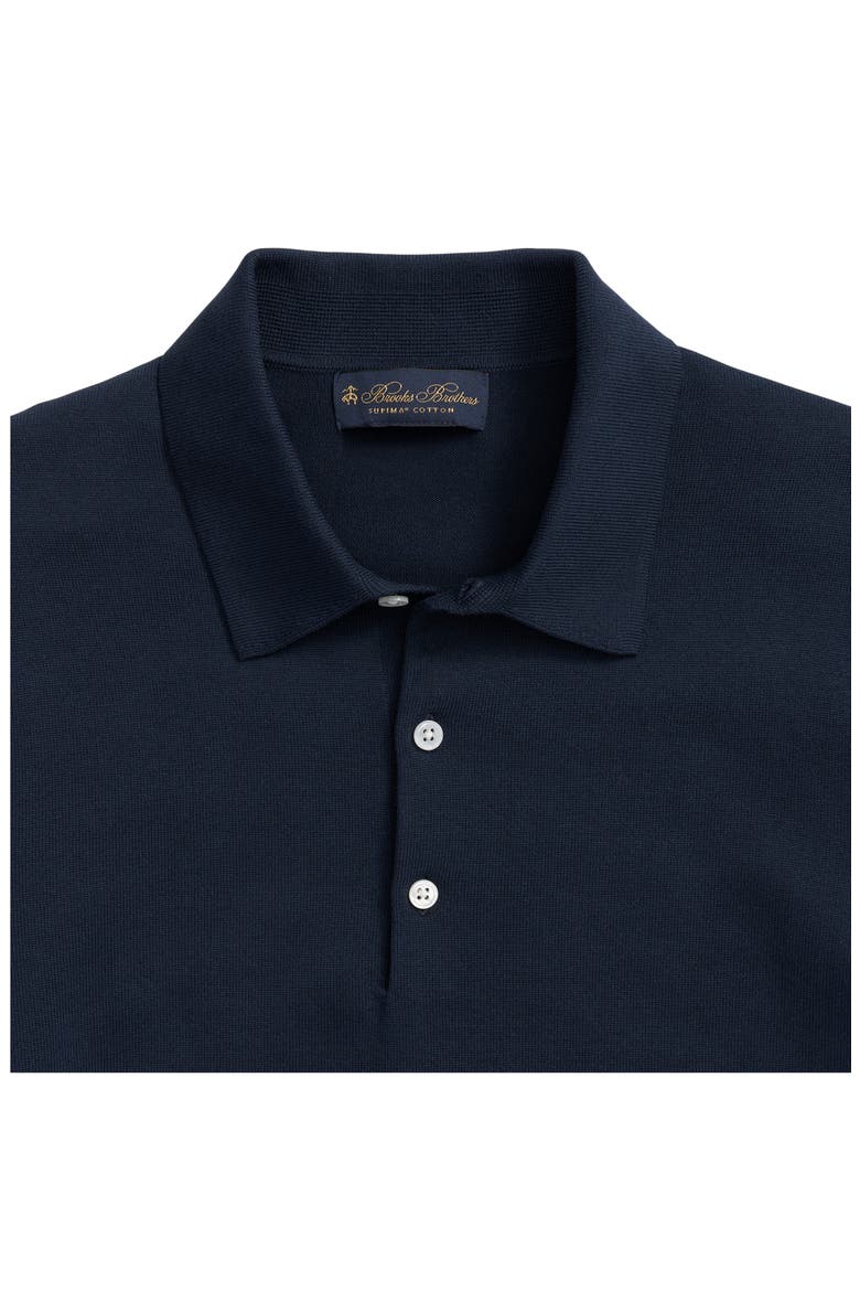 Supima® Cotton Polo Sweater, Alternate, color, NAVY BLAZER