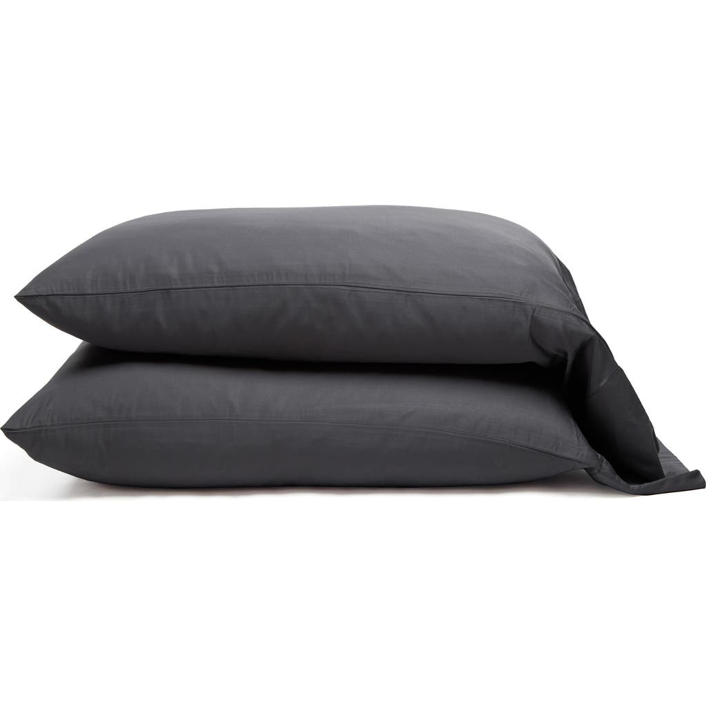 Pom Pom At Home Sateen Set Of 2 Pillowcases In Midnight
