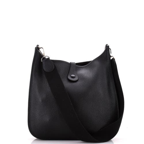 Pre-owned Hermes Hermes Evelyne Bag Gen I Clemence Gm In Black