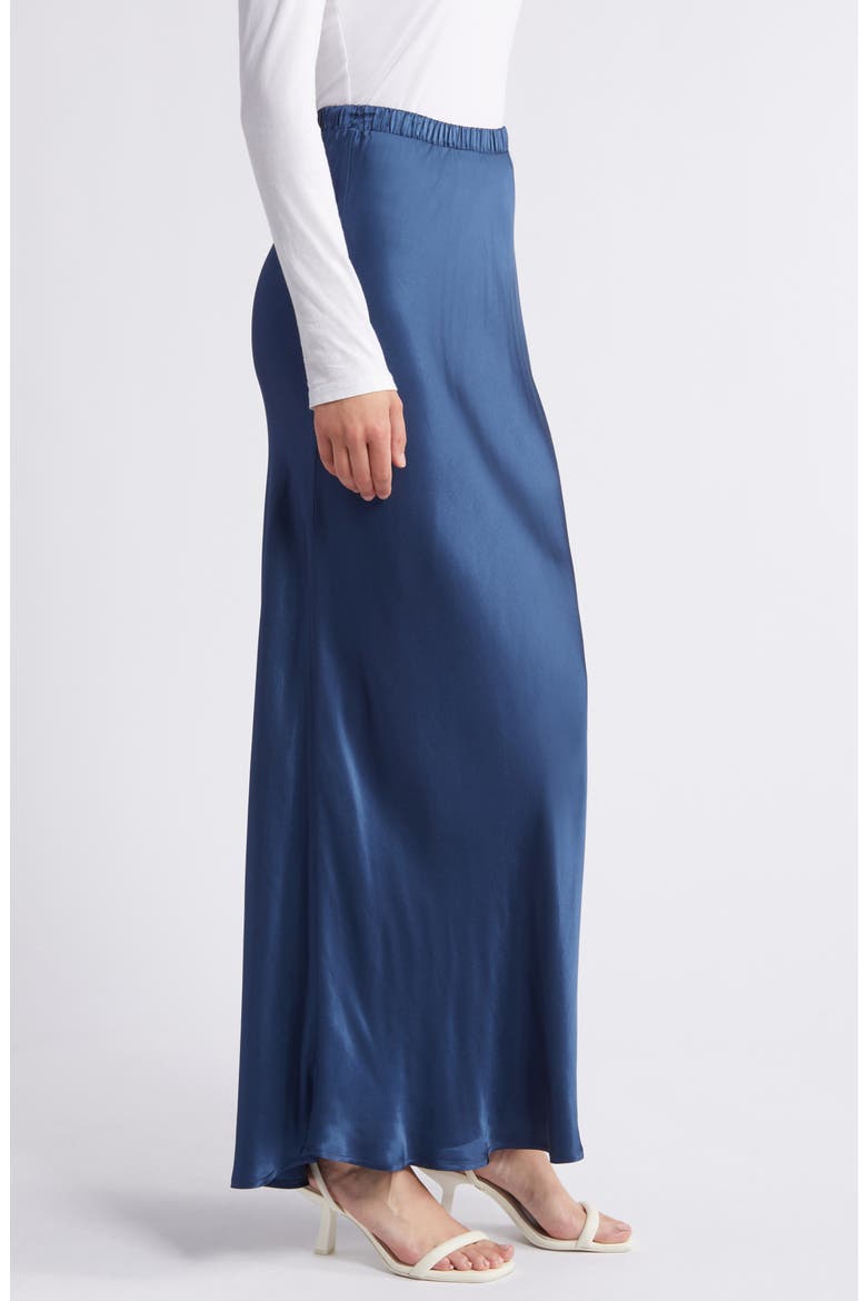 Gaia Bias Cut Maxi Skirt, Alternate, color, DEEP SPACE