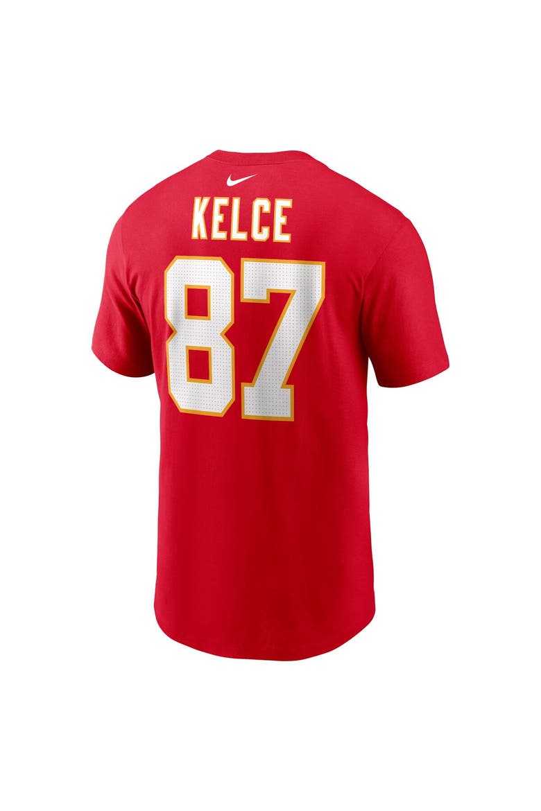Men's Nike Travis Kelce Red Kansas City Chiefs Player Name & Number T-Shirt, Alternate, color, Red