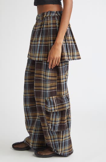 パンツ [COLLINA STRADA] Ron Skirt Cargo Pants : Lime KHAKI LAWN SKIRT CARGO PANT | Collina Strada – Collina Strada