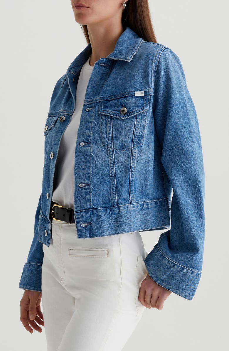 AG Isa Crop Denim Jacket, Alternate, color, 