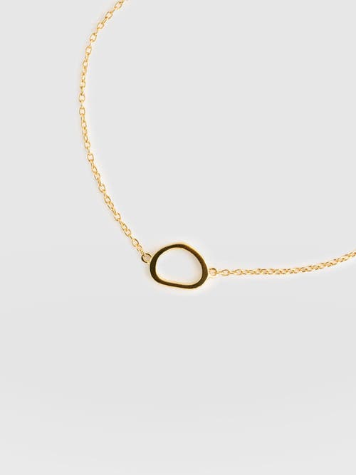 Saint + Sofia Organic Open Oval Bracelet In Gold