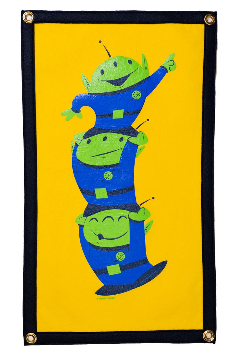 x Disney 'Toy Story' Camp Alien Flag (Nordstrom Exclusive), Main, color, YELLOW