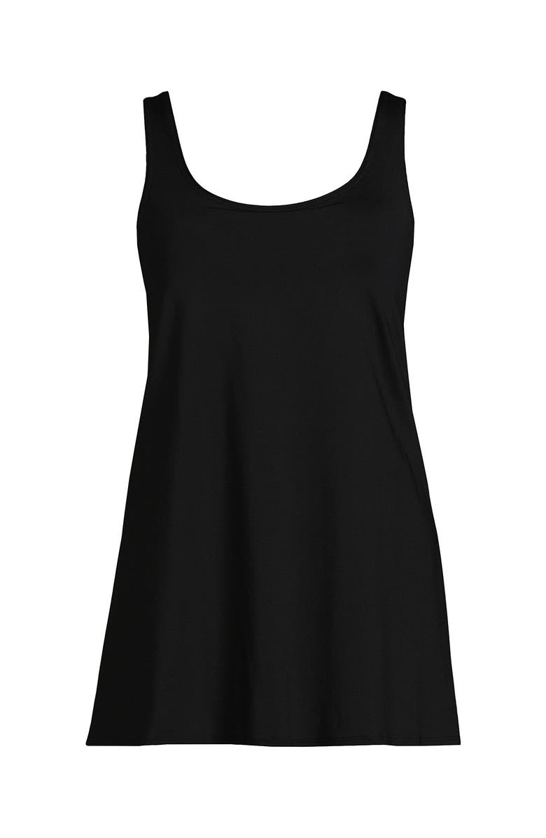 Lands' End D-Cup Scoop Neck Swim Dress Swimsuit, Alternate, color, Black
