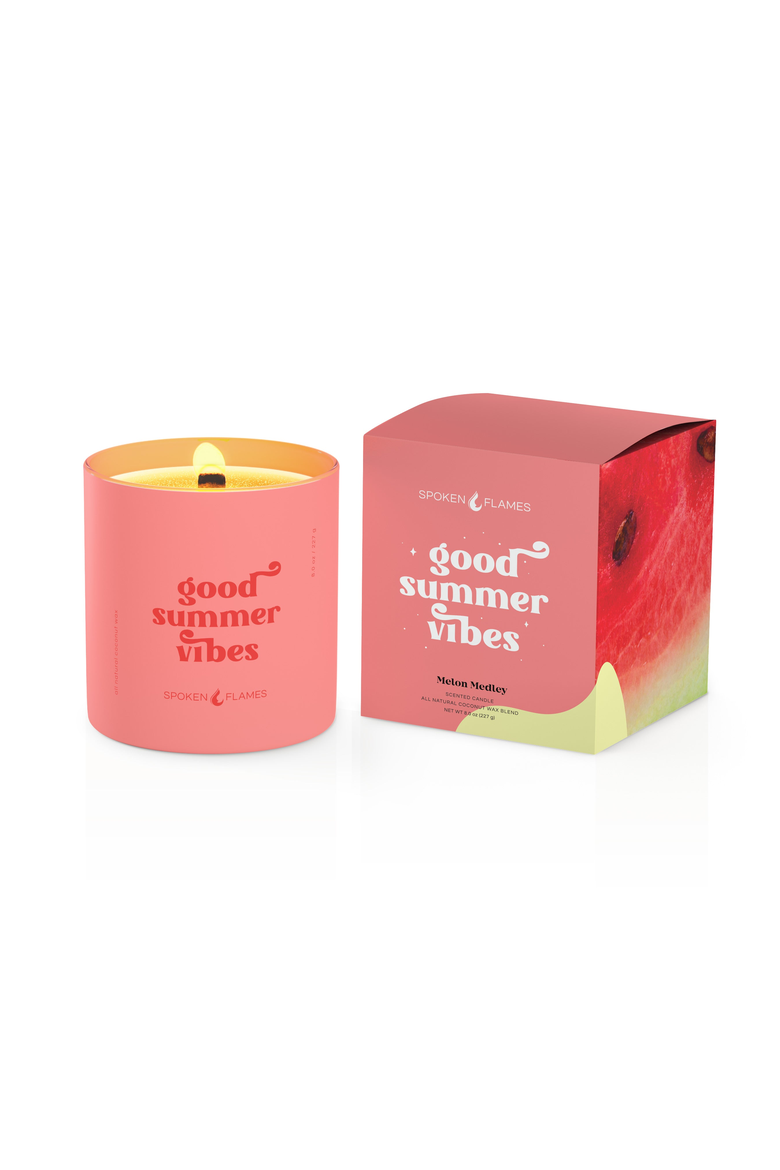 Good Summer Vibes Candle, Alternate, color, Pink