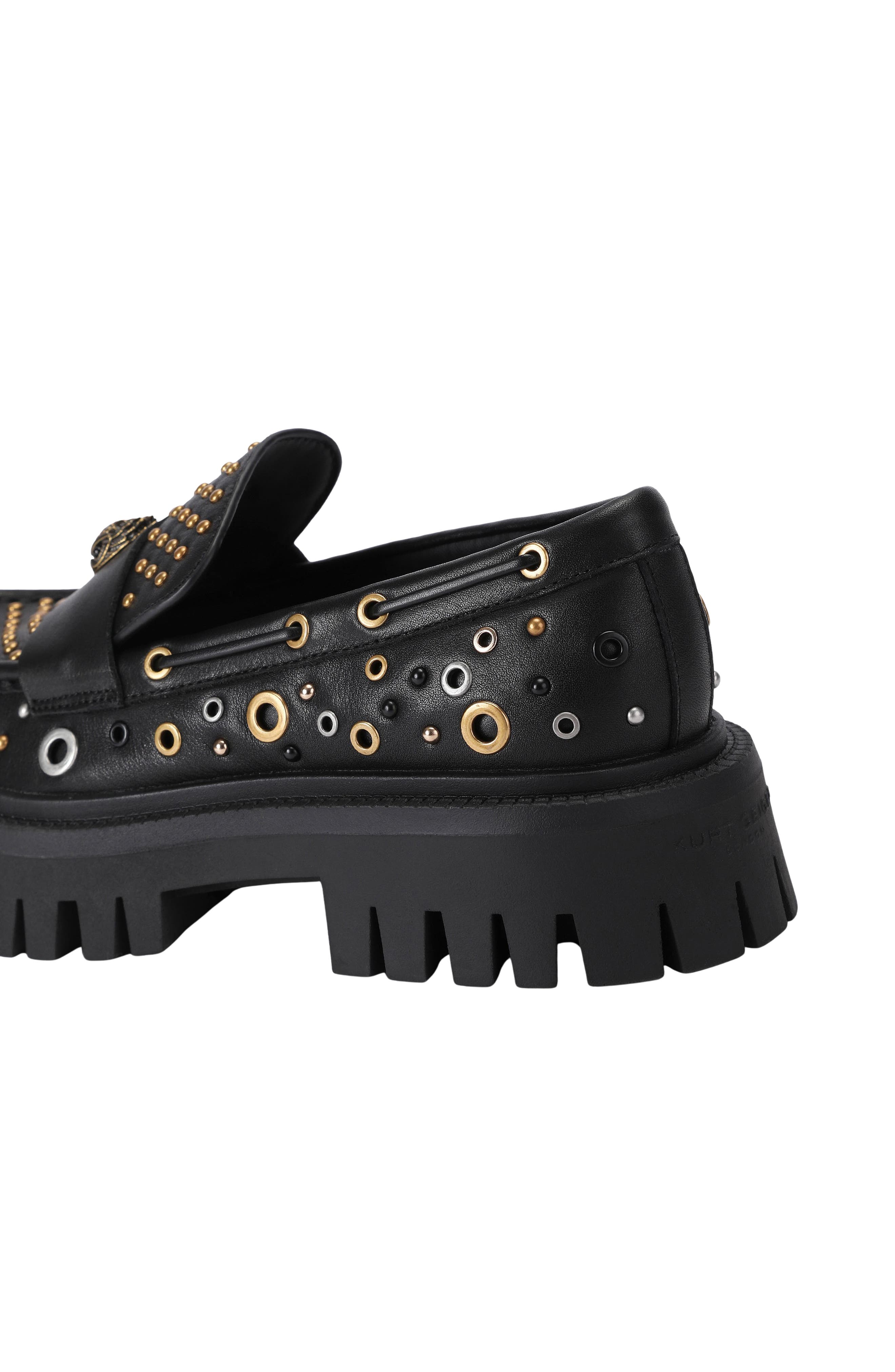 Studded Loafer, Alternate, color, BLACK