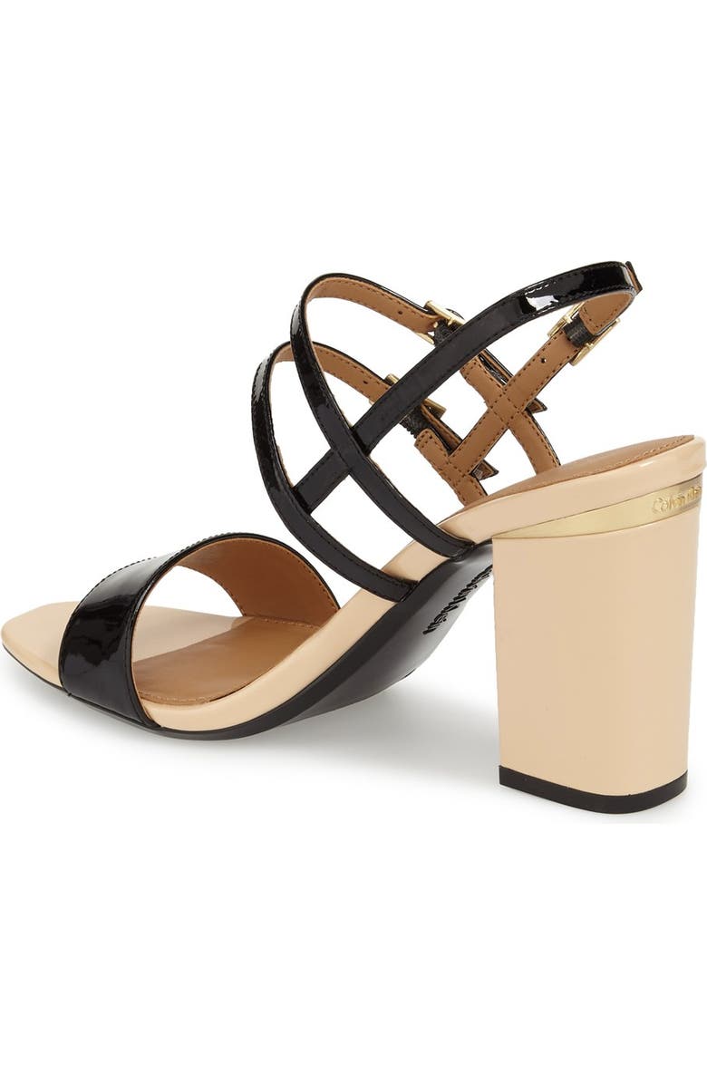 Calvin Klein 'Caisiey' Block Heel Sandal, Alternate, color,