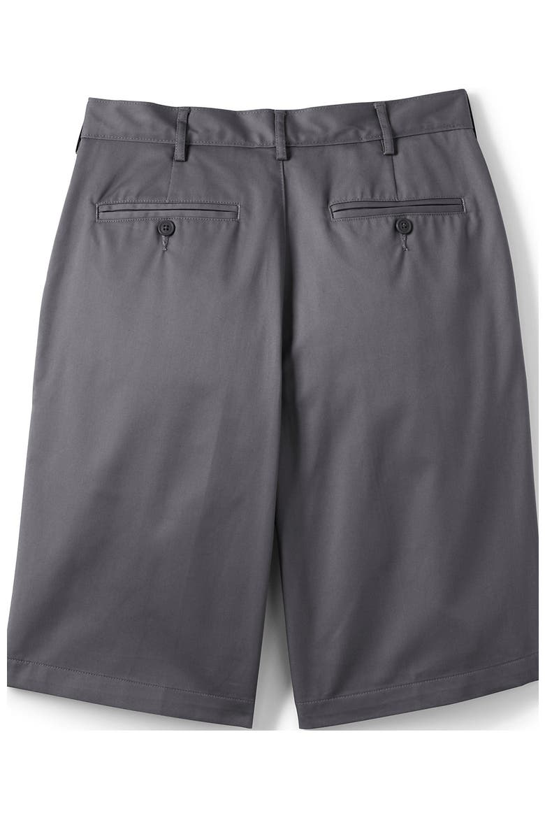 School Uniform Young  Plain Front Blend Chino Shorts, Alternate, color, Arctic Gray