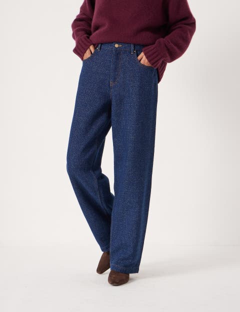 Romy Wide Leg Lurex Jeans