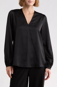 BOSS Baria V-Neck Long Sleeve Top