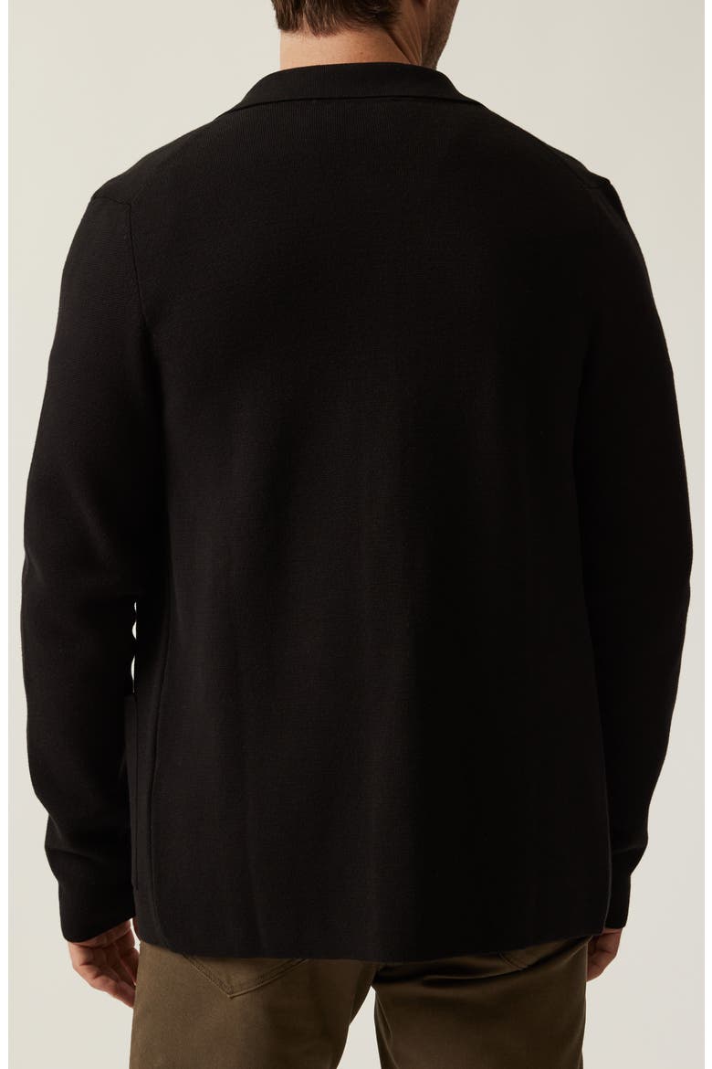 Cotton Blend Snap Front Cardigan, Alternate, color, BLACK