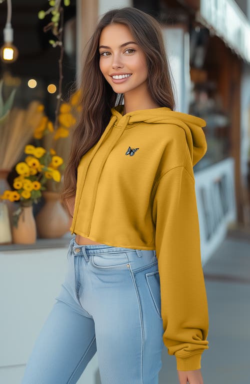 DALIX DALIX BUTTERFLY CROPPED HOODIE 