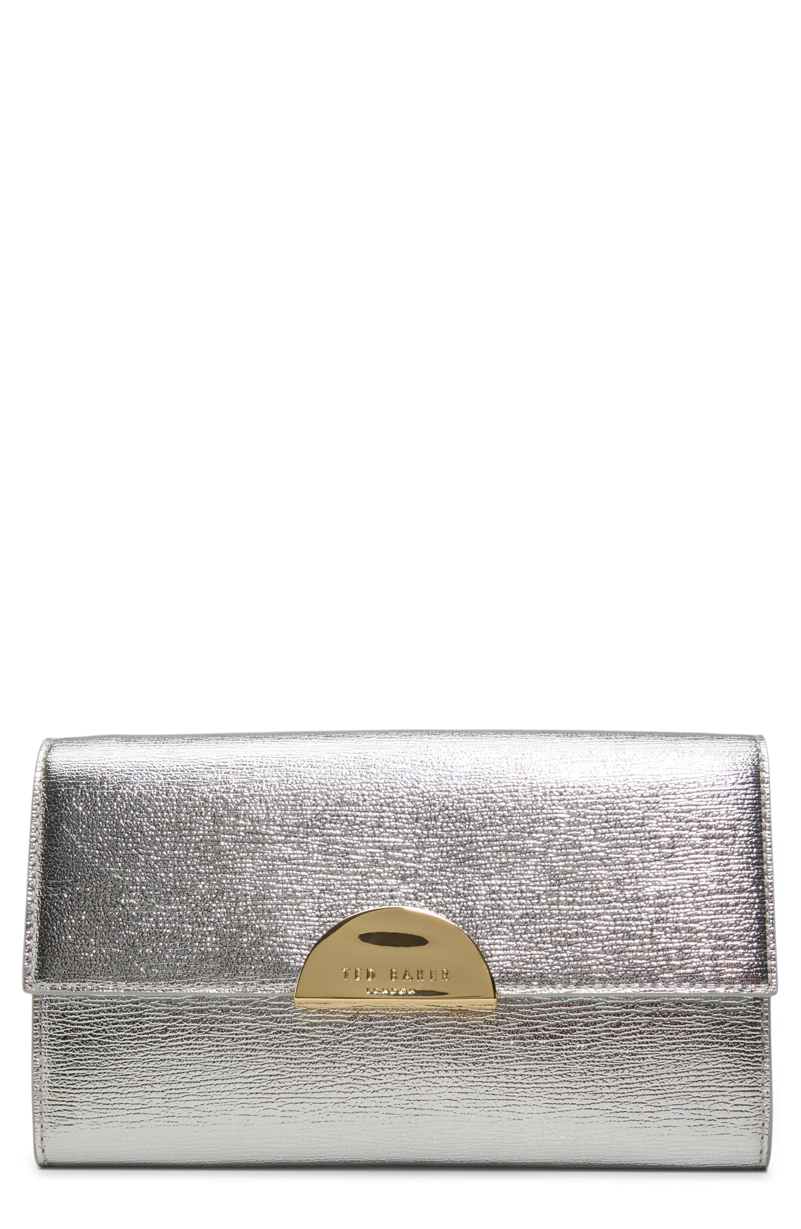 Luna Metallic Leather Crossbody Bag